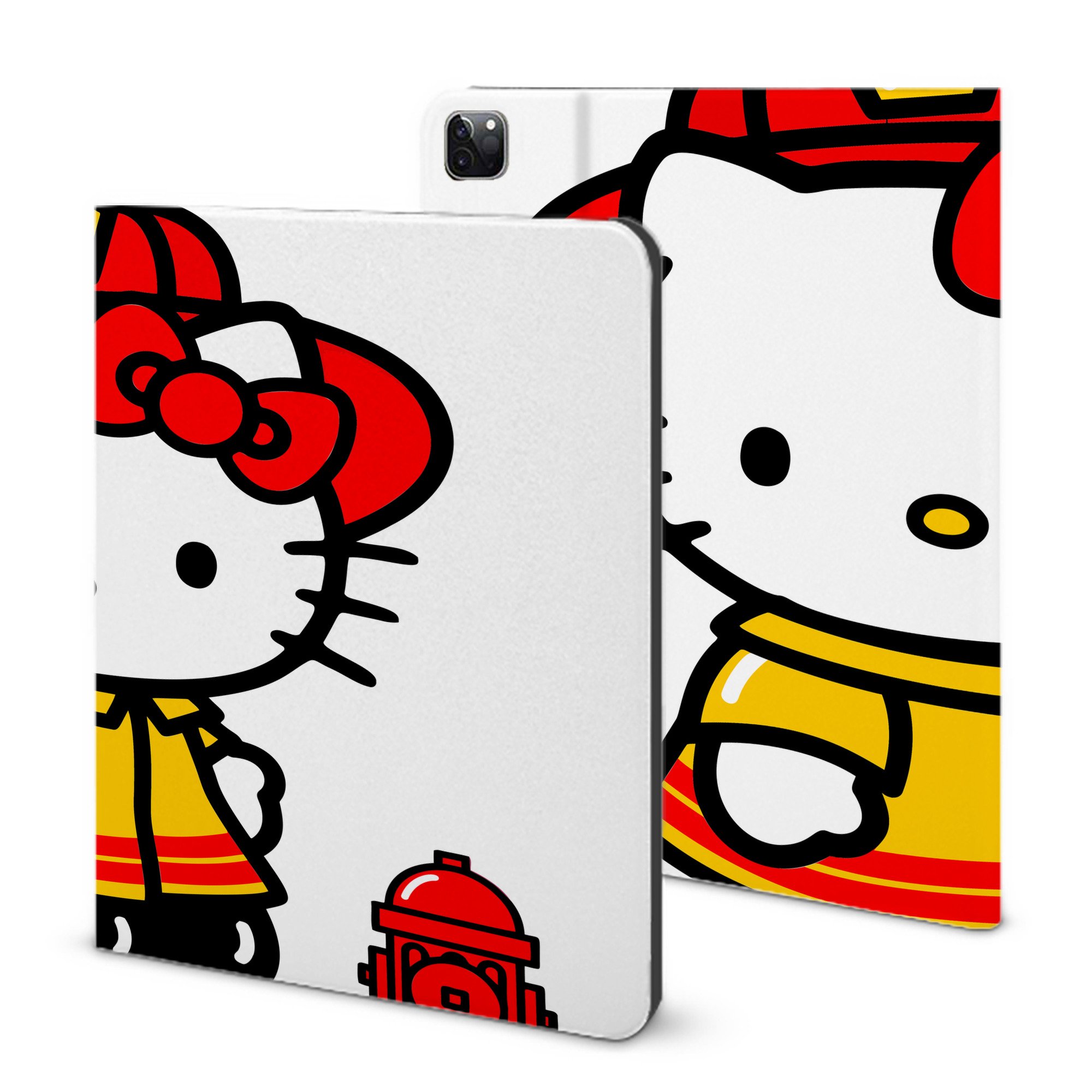 （画像用） Hello Kitty ハローキティ IPad ケース ブック型 PUレザー TPU 耐衝撃 軽量 薄型 ペン収納なし 全面保護 IPad 各モデル対応